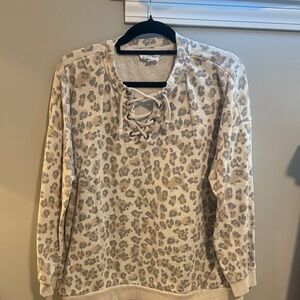 Olive & Oak Beige Textured Top